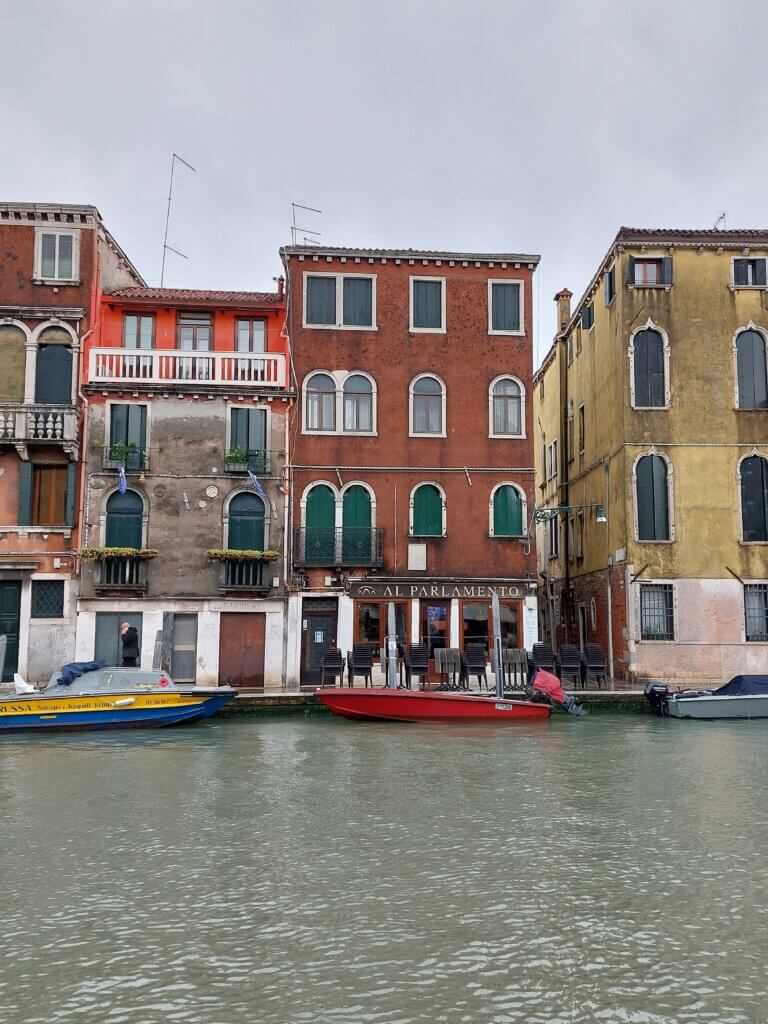 Houses in Venice shot across a canal