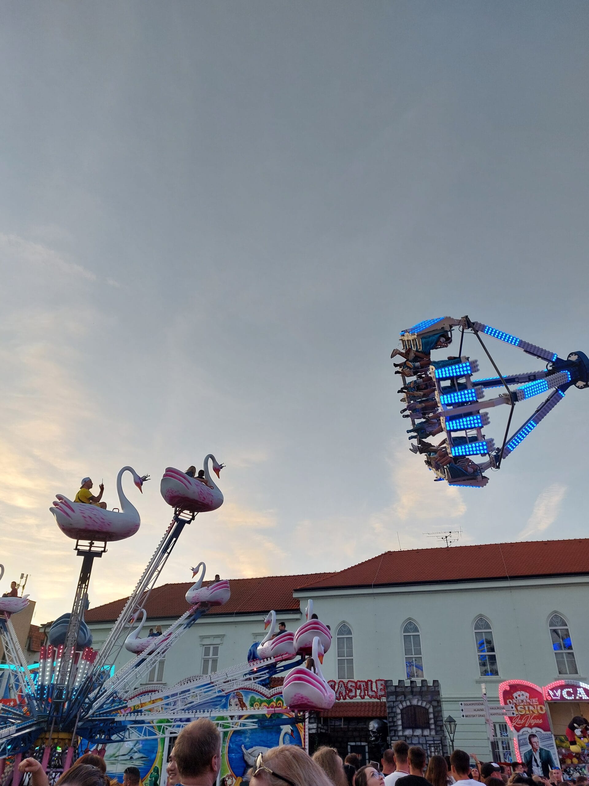 Fun rides in a town