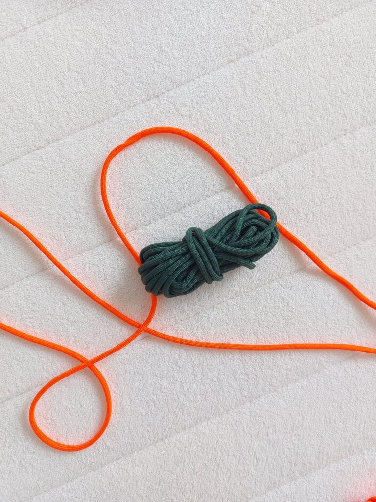 Orange and green paracord