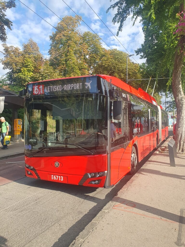 Airport bus in Bratislava