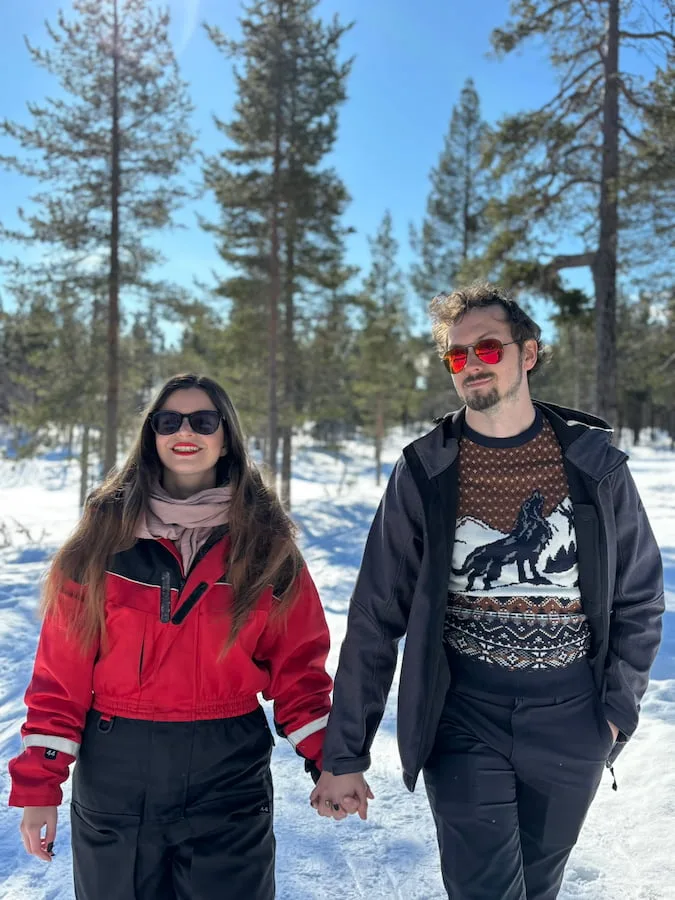 sachin and babi light blue dress How to Dress in Lapland main image 0