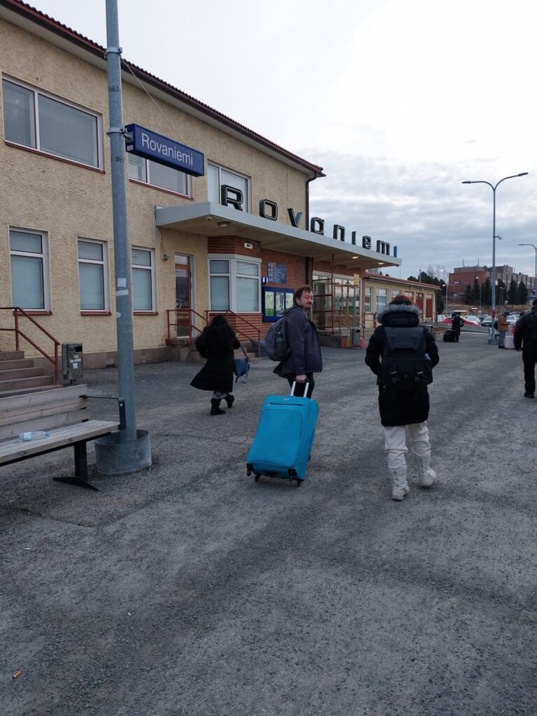 Gloomy Rovaniemi train station