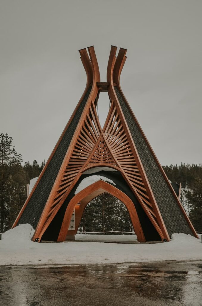 Fancy wooden entrance to a national park