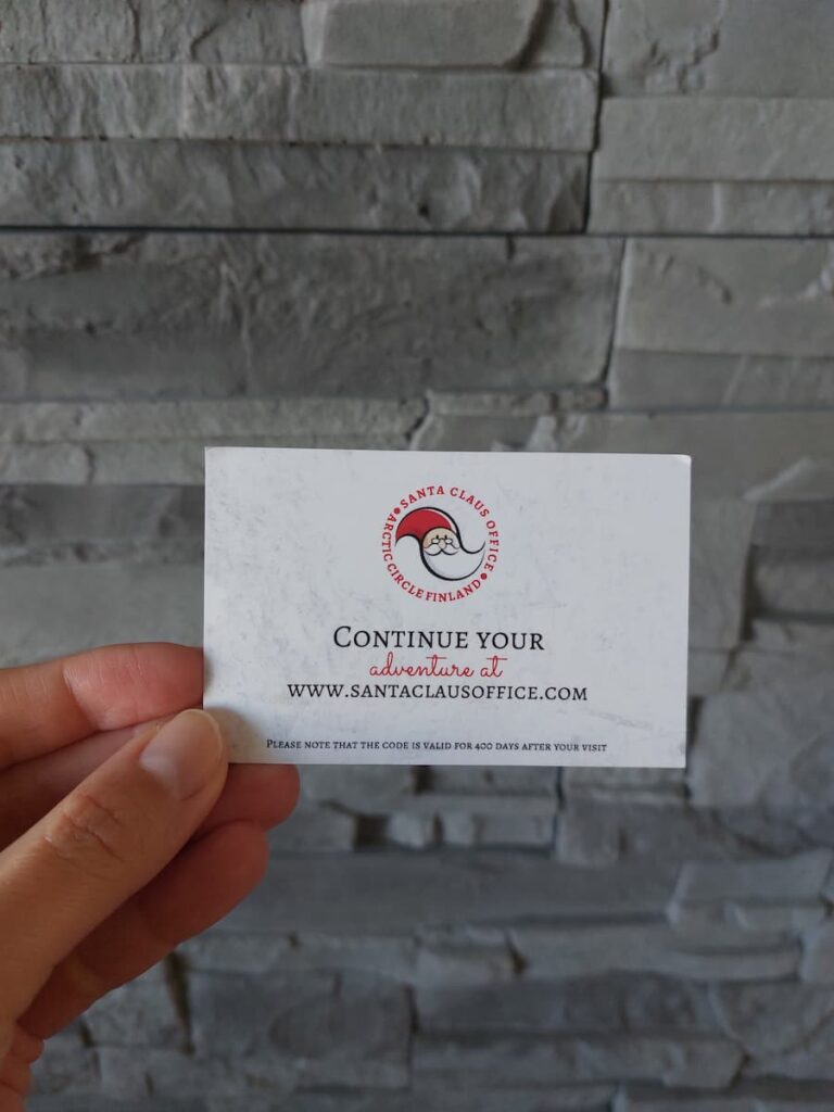 Business card from Santa