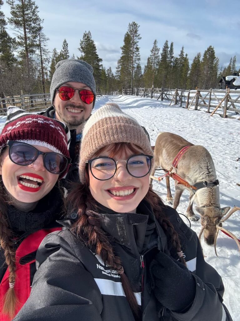 Selfie with a reindeer