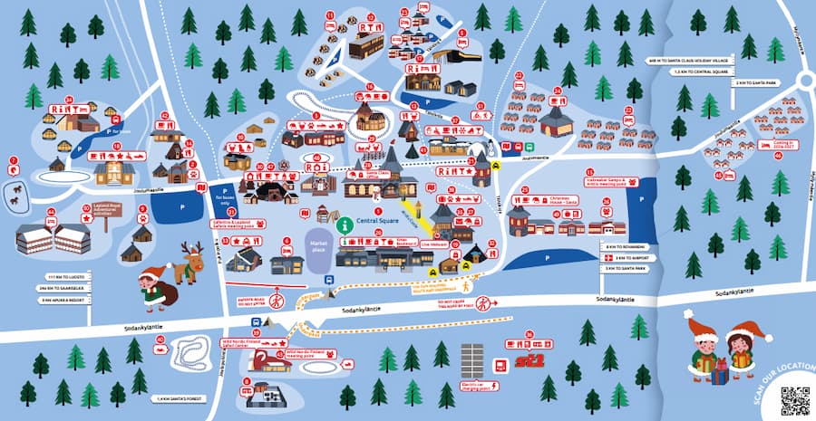Map of Santa Claus Village