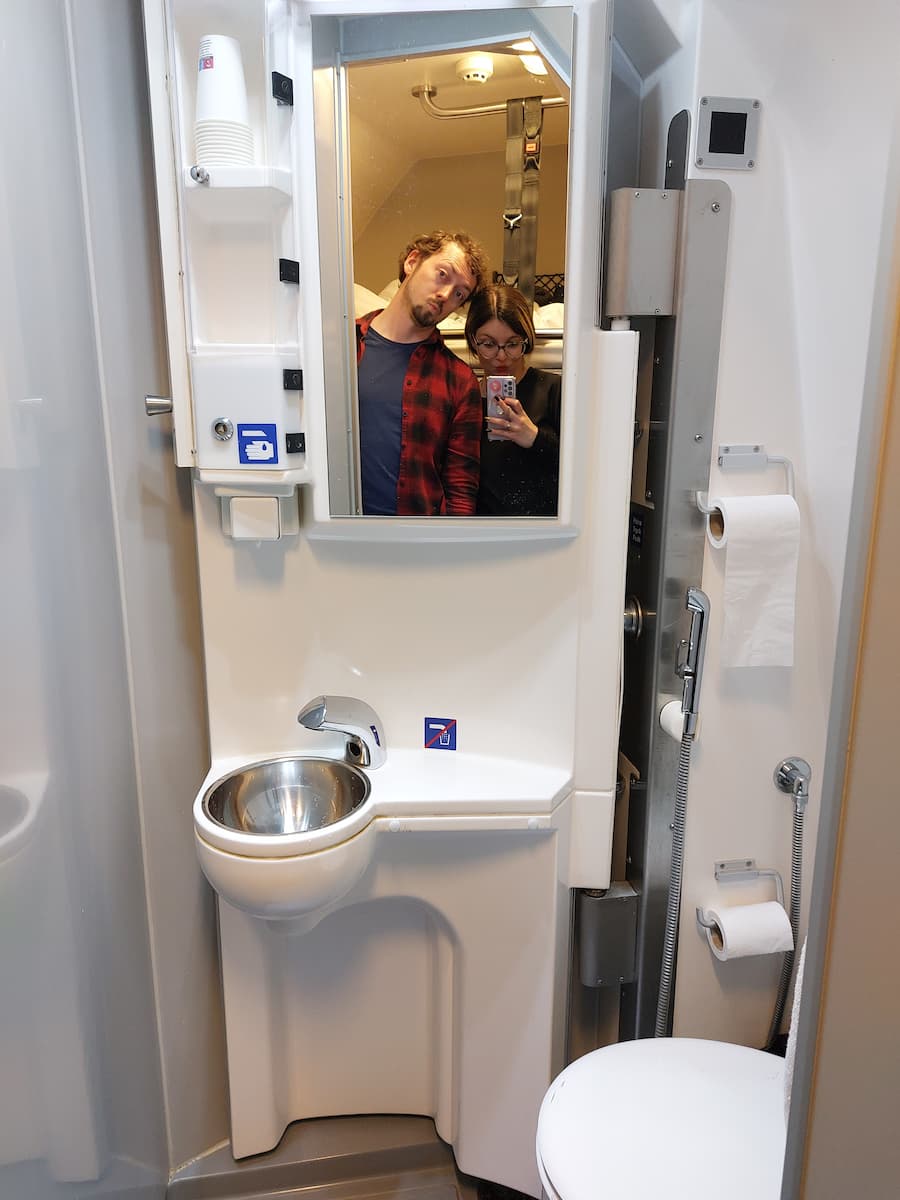 Santa Claus Express Train: The Ultimate Guide 9 Ensuite bathroom on the Santa Claus Express train