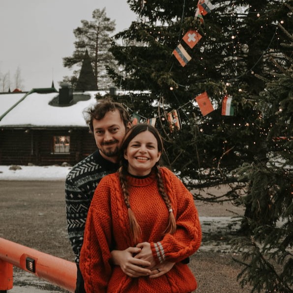 Mirka and Daniel in Santa Claus Village