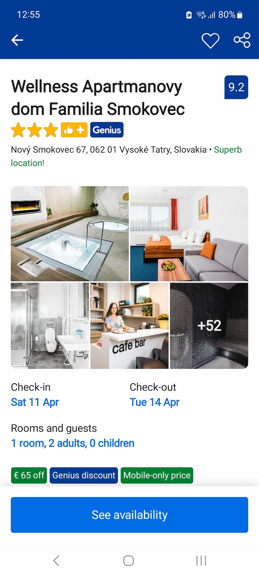 Spa hotel in the High Tatras