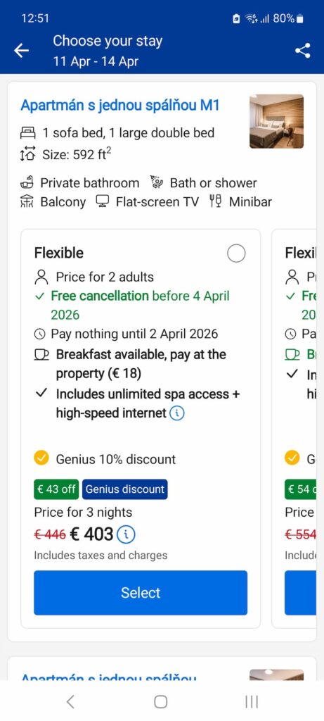 Hotel with unlimited spa access in the High Tatras, Slovakia