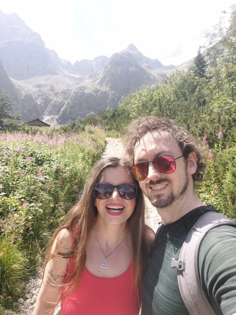 Mirka and Daniel on a hike in the High Tatras