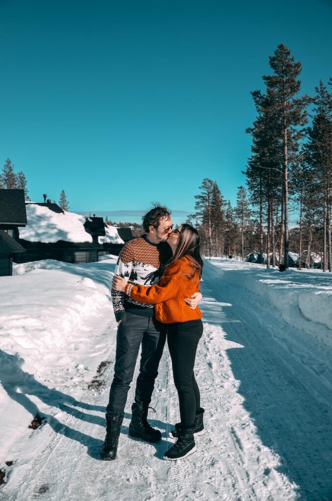 Mirka and Daniel in Lapland