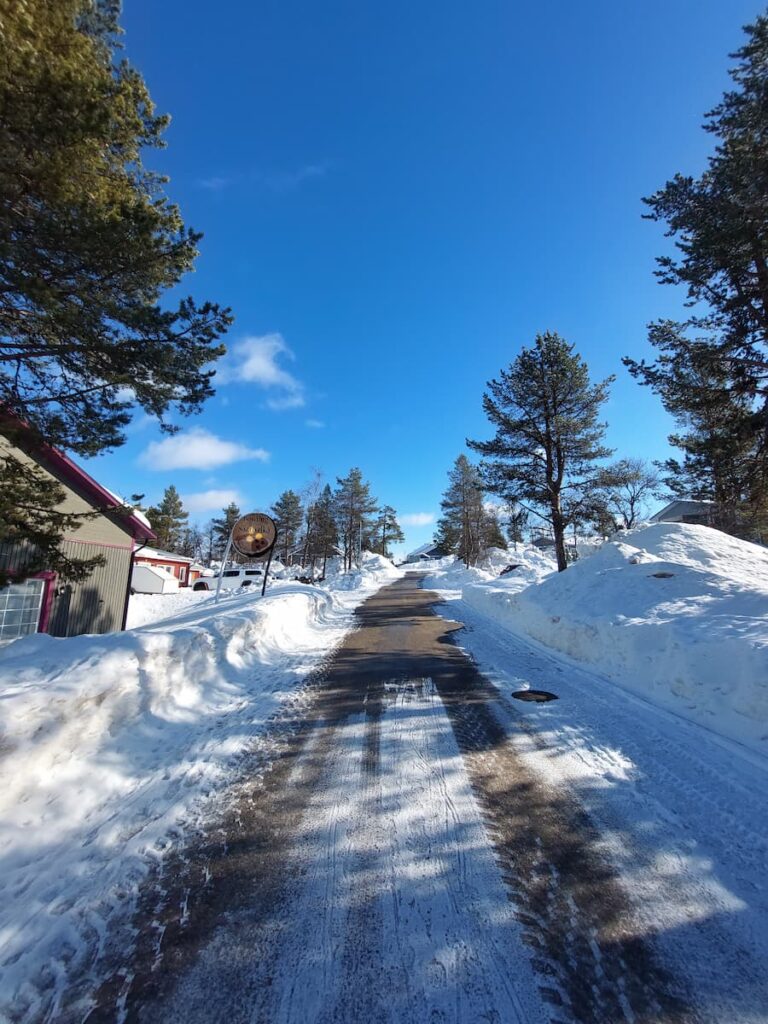 A snowy path in Lapland