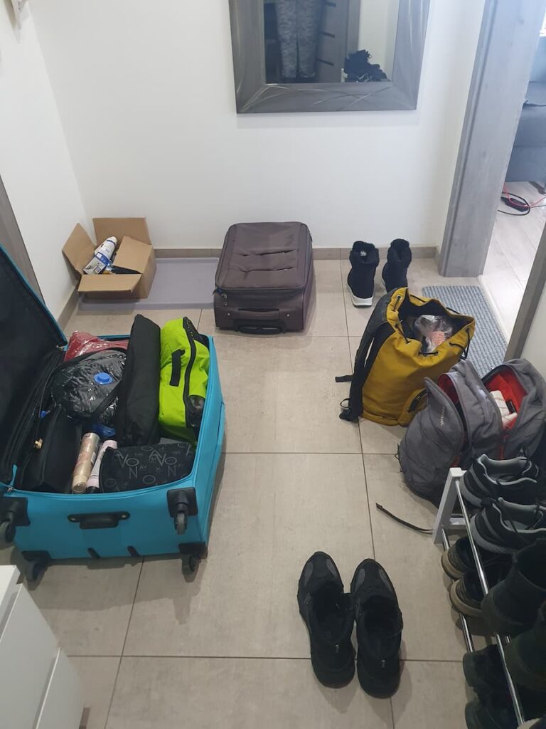 Luggage packed for Lapland