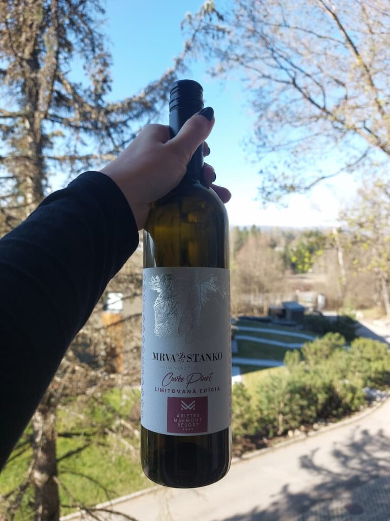 Bottle of Slovak wine