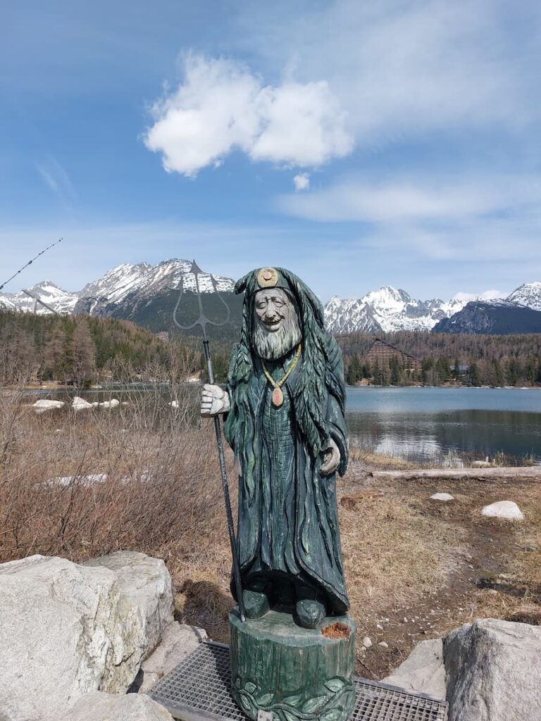 Poseidon statue at Strbske Pleso