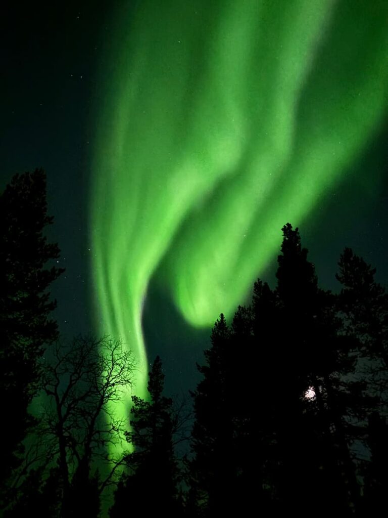 Bright green Northern Lights