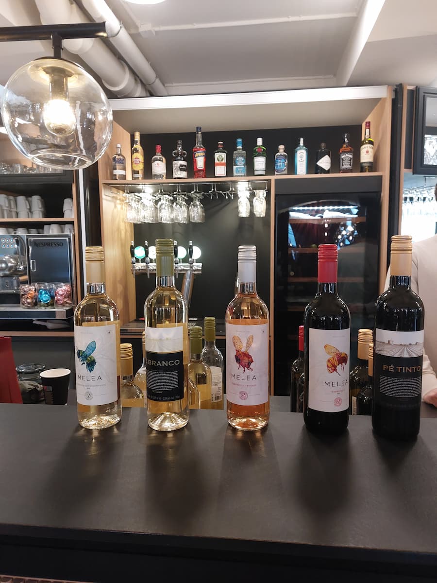 Wine options at Andersen Hotel free wine hour