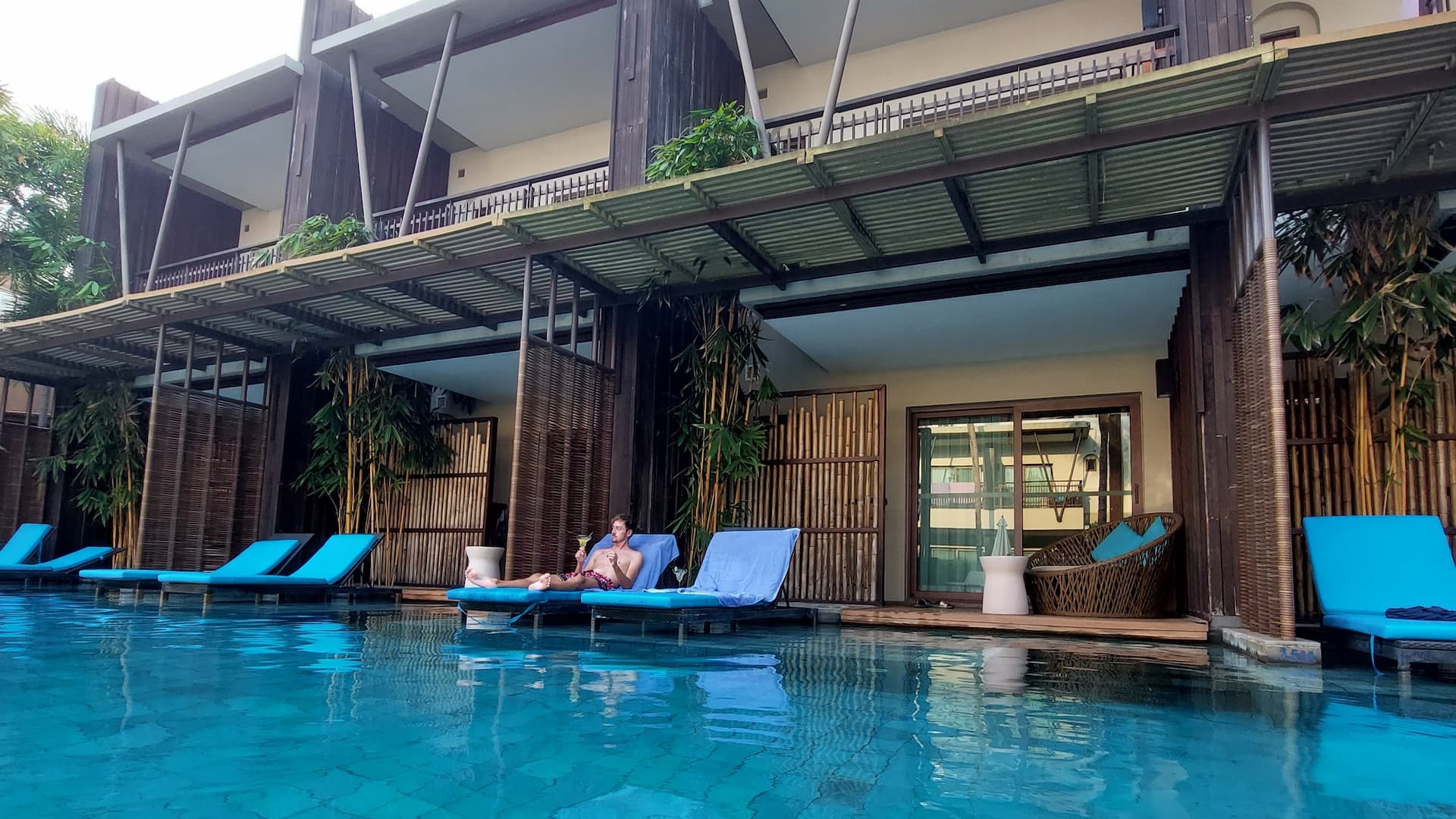 Swim-up room at Prana Resort Nandana on Koh Samui, Thailand