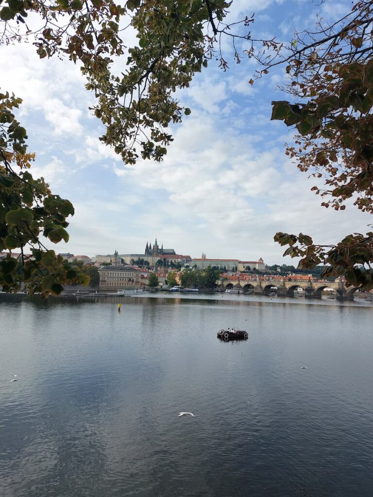 View of Prague Castle and Charles Bridge