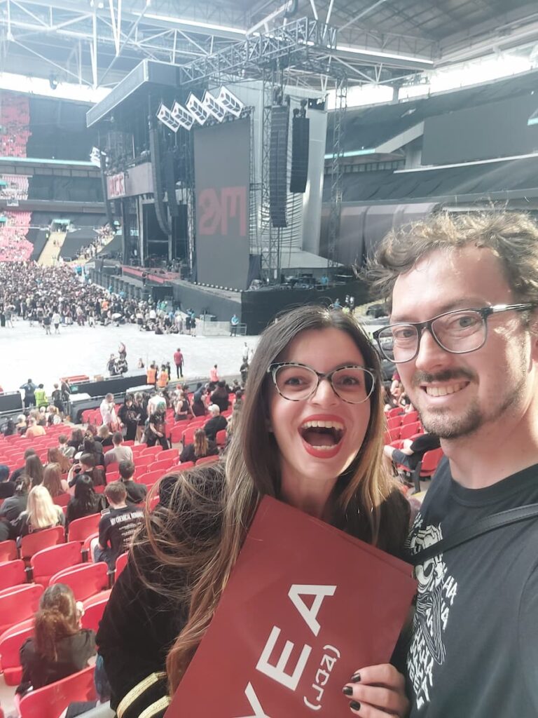 Mirka and Daniel at the My Chemical Romance concert at Wembley Stadium