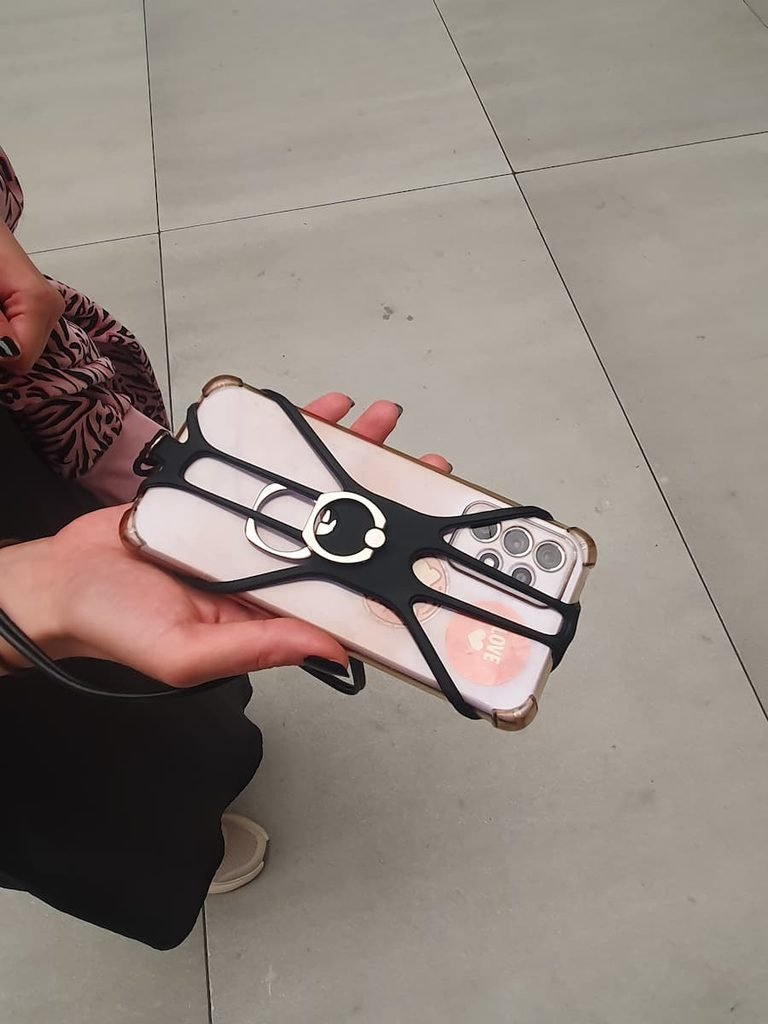 Phone with a lanyard