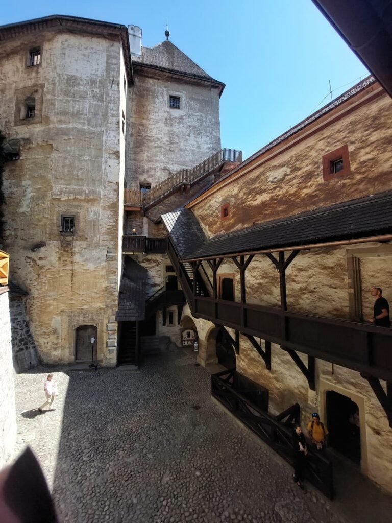 How to Visit Orava Castle Without a Car (+ Insider Tips) 10 Wooden staircases at Orava Castle