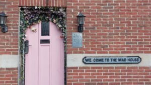 Entrance to The Mad Hatter guesthouse