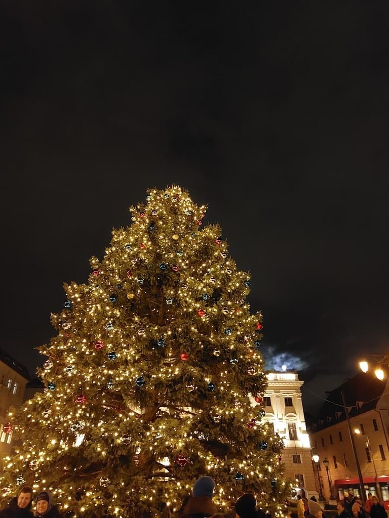 Christmas tree at the Bratislava theatre