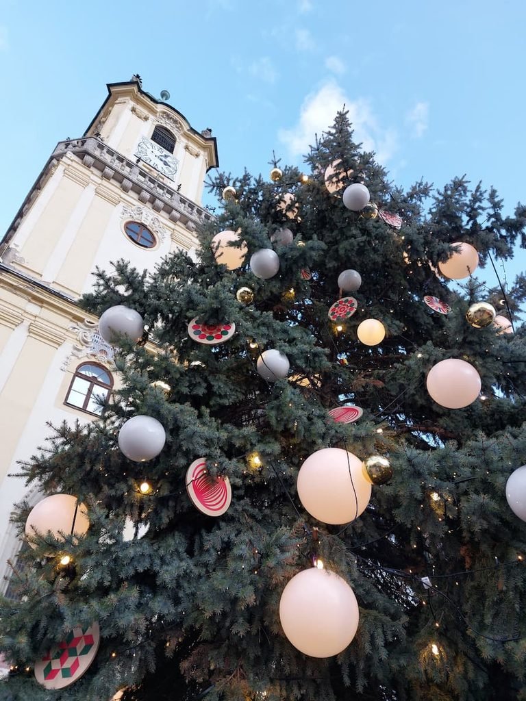 Bratislava Christmas market during the day