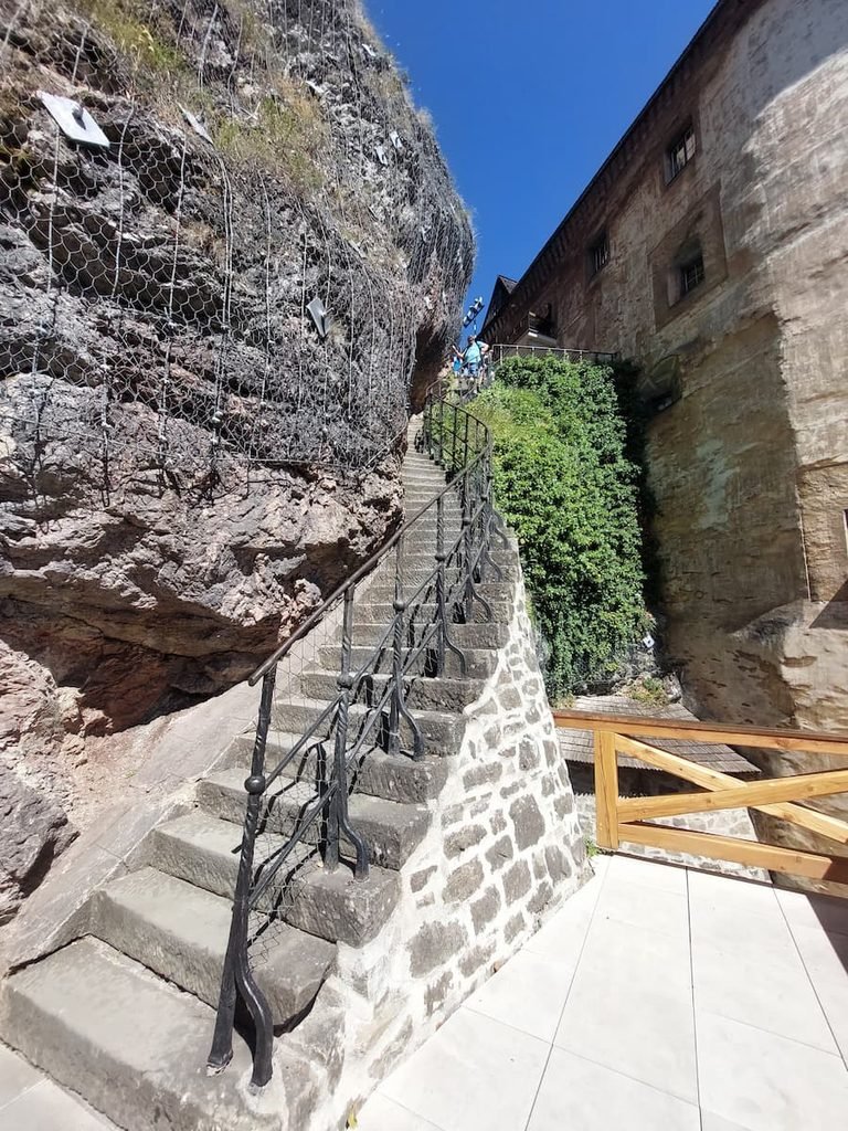 Stone staircase at Orava Castle