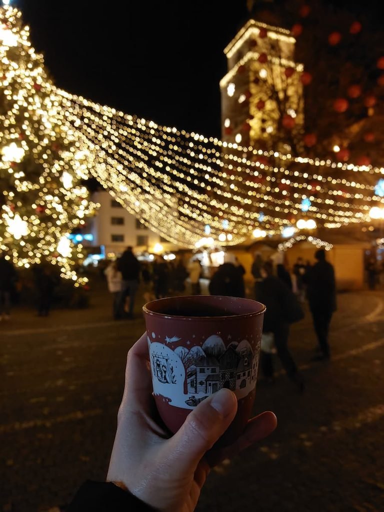 Reusable cup at Trnava Christmas market