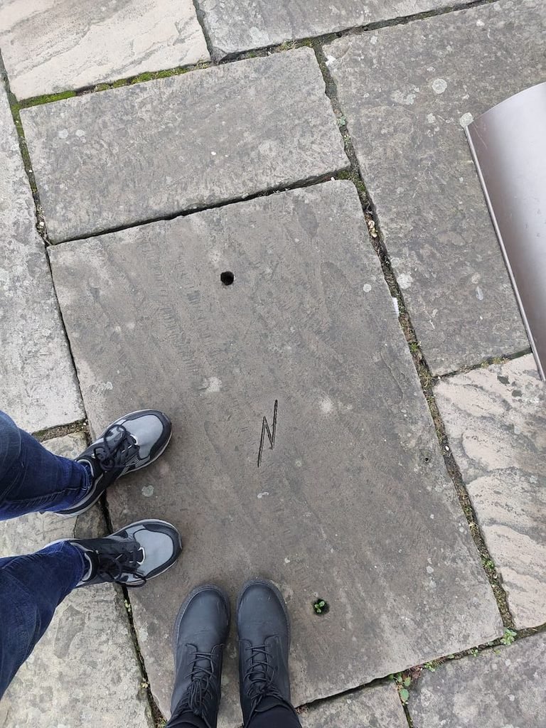 3 Days in Oxford: A Harry Potter & His Dark Materials Itinerary 18 Lightning bolt mark on the paving stones in front of Sheldonian Theatre